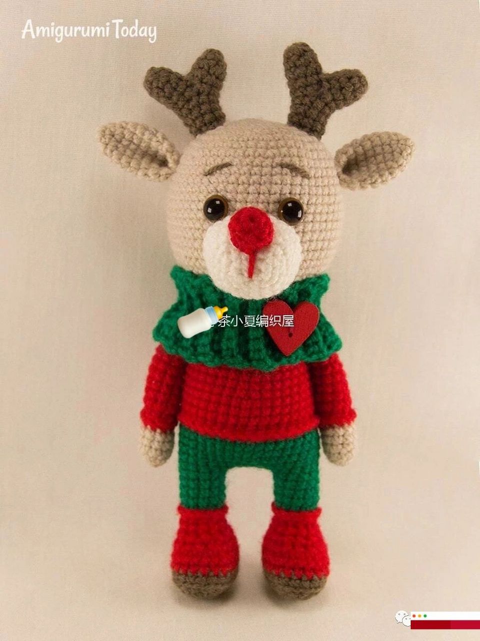 图解|圣诞小鹿 #手工钩针编织# #钩针图解