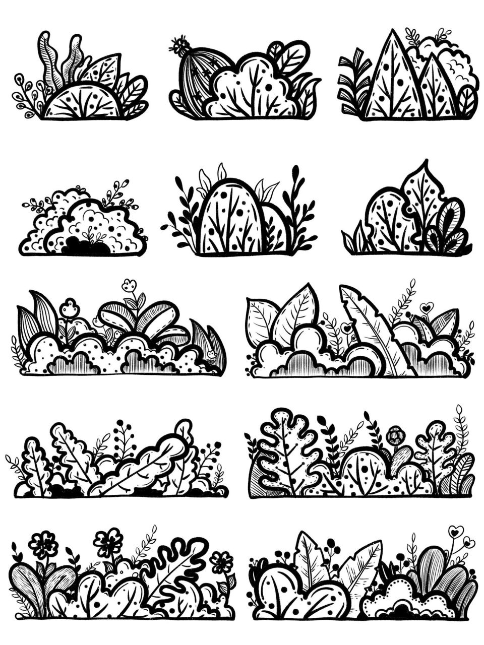 植物小装饰简笔画图片