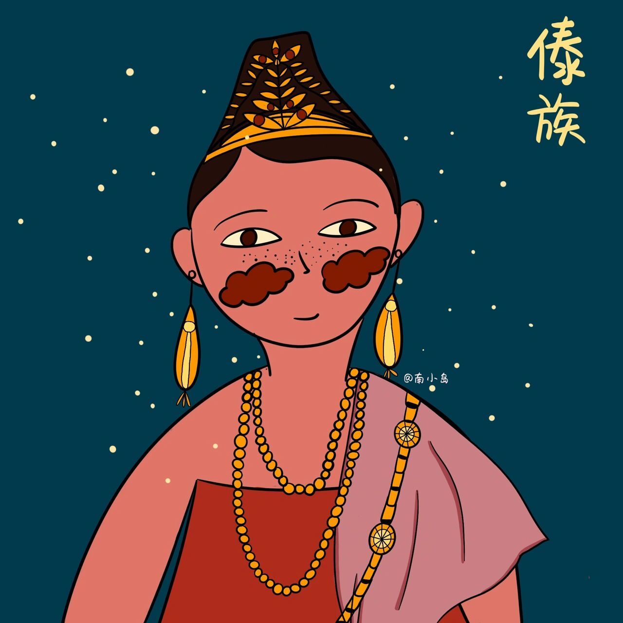 少数民族头像插画——展现民族之美 中国民族真正的美需要我们自己去