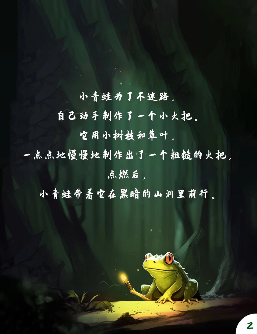 每日睡前故事2|爱冒险的小青蛙 小青蛙感觉自己已经变得更加勇敢和