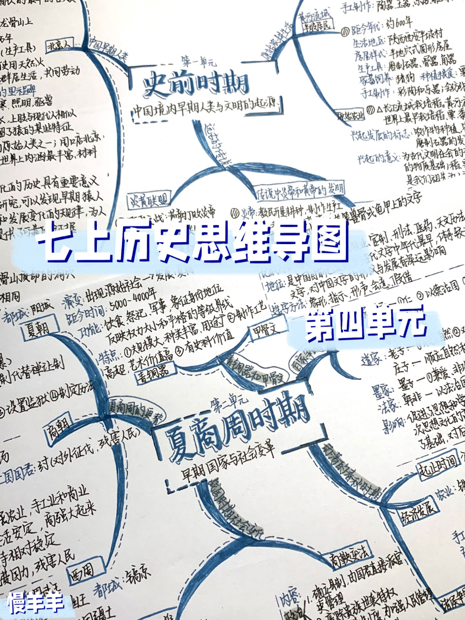9115七上历史思维导图 历史知识总结思维导图6015 第四单元