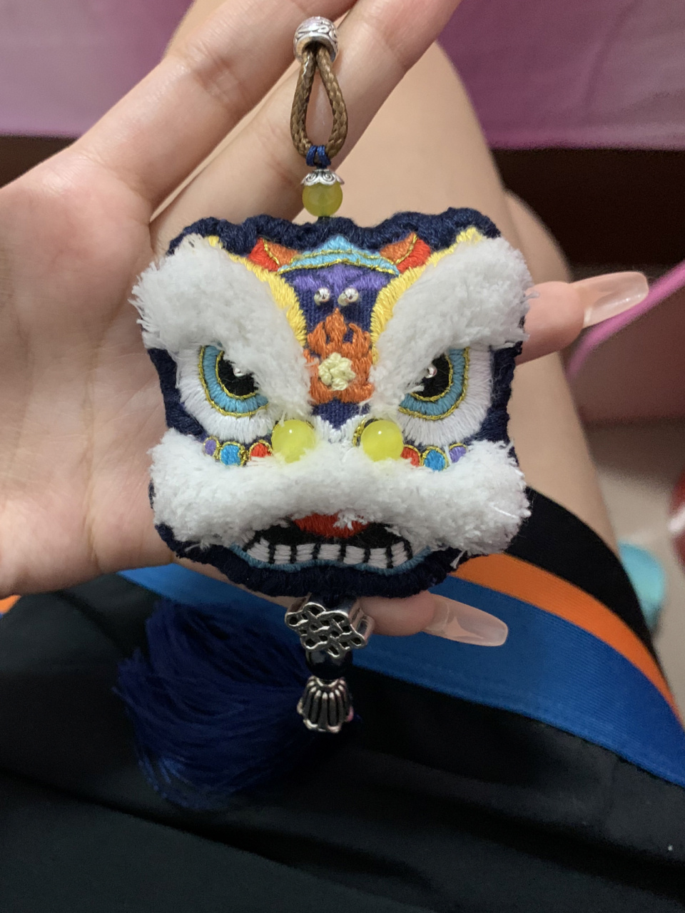 醒狮香囊平安符刺绣diy 2020年过年疫情的时候绣给男朋友的 店家会