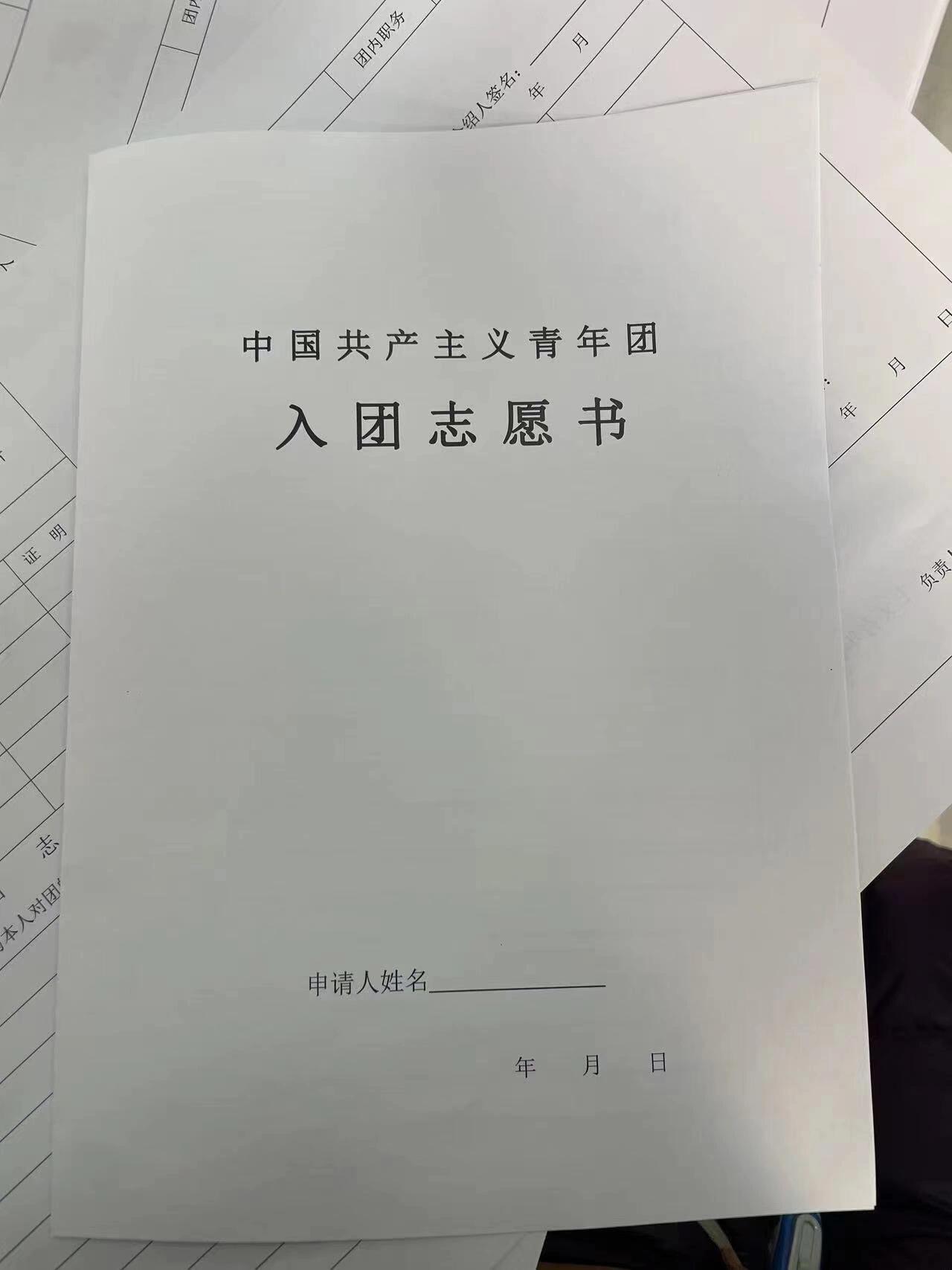 入团志愿书