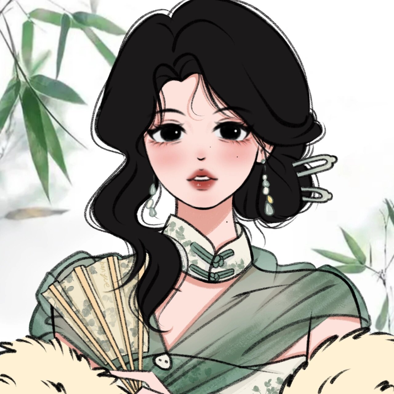 新中式头像|民国清冷大小姐