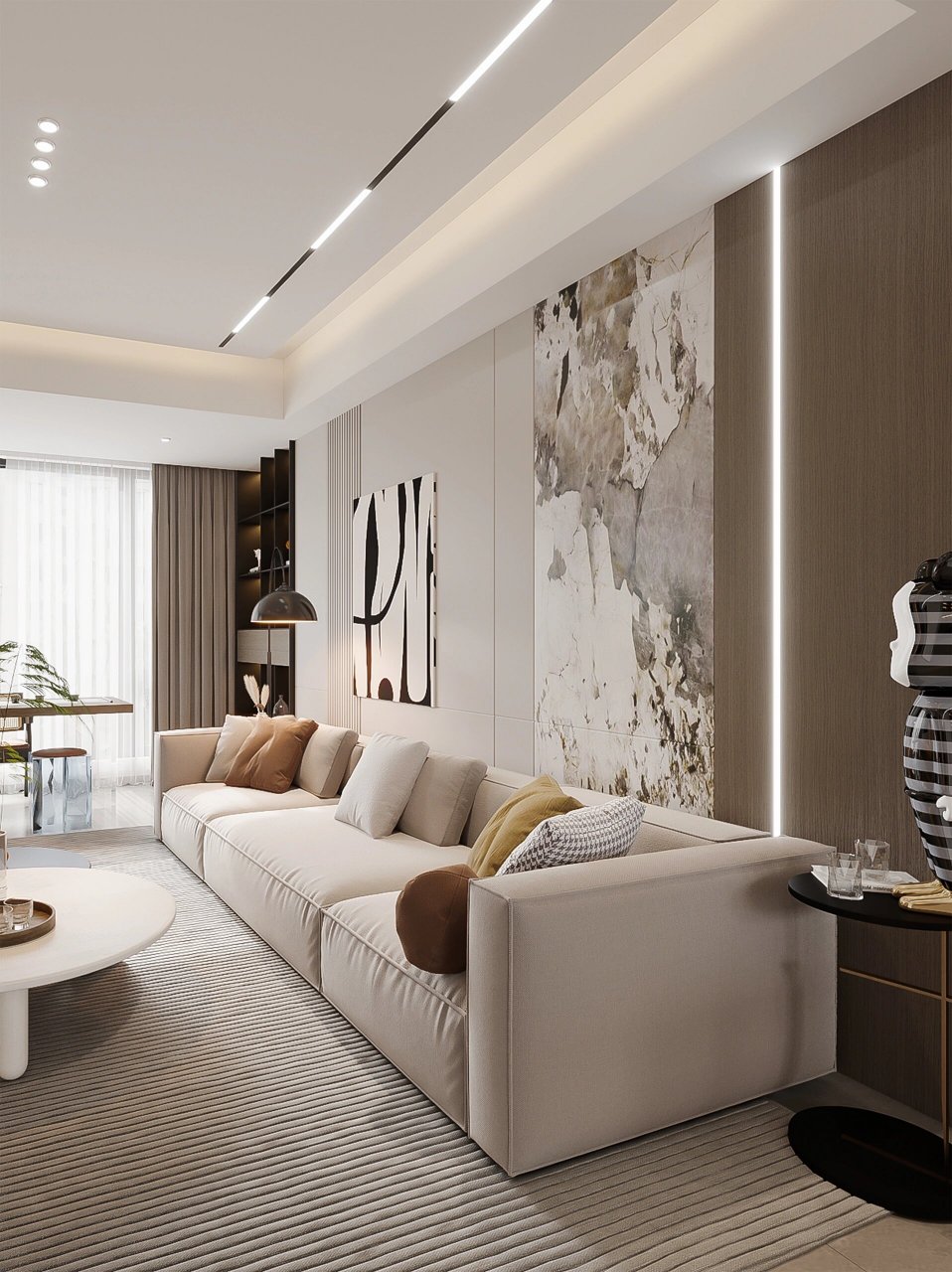 合肥装修2w设计高级感意式轻奢暖咖色系极简 time|时间:2023年9月