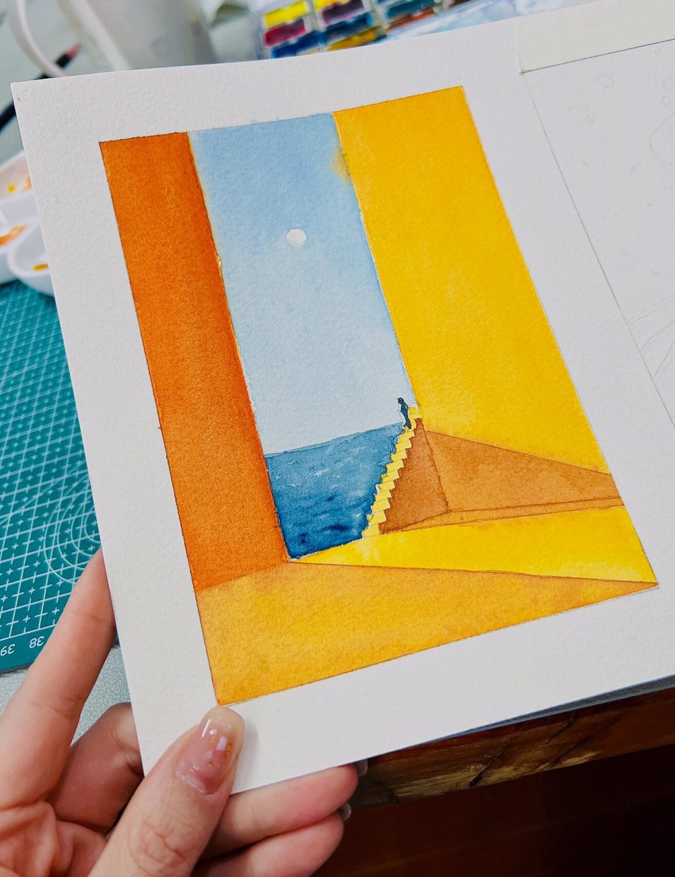 色彩构成~色相对比(三)~冷暖对比 之前大部分都是用简洁的抽象几何