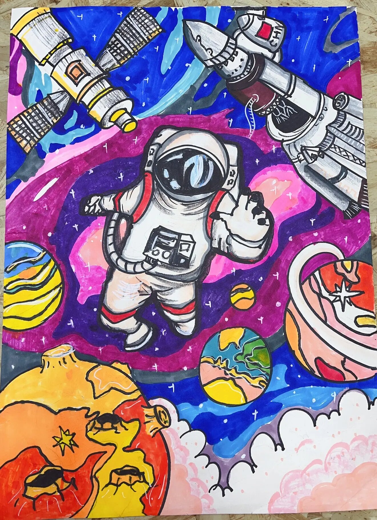 我的太空梦主题绘画(已参赛)