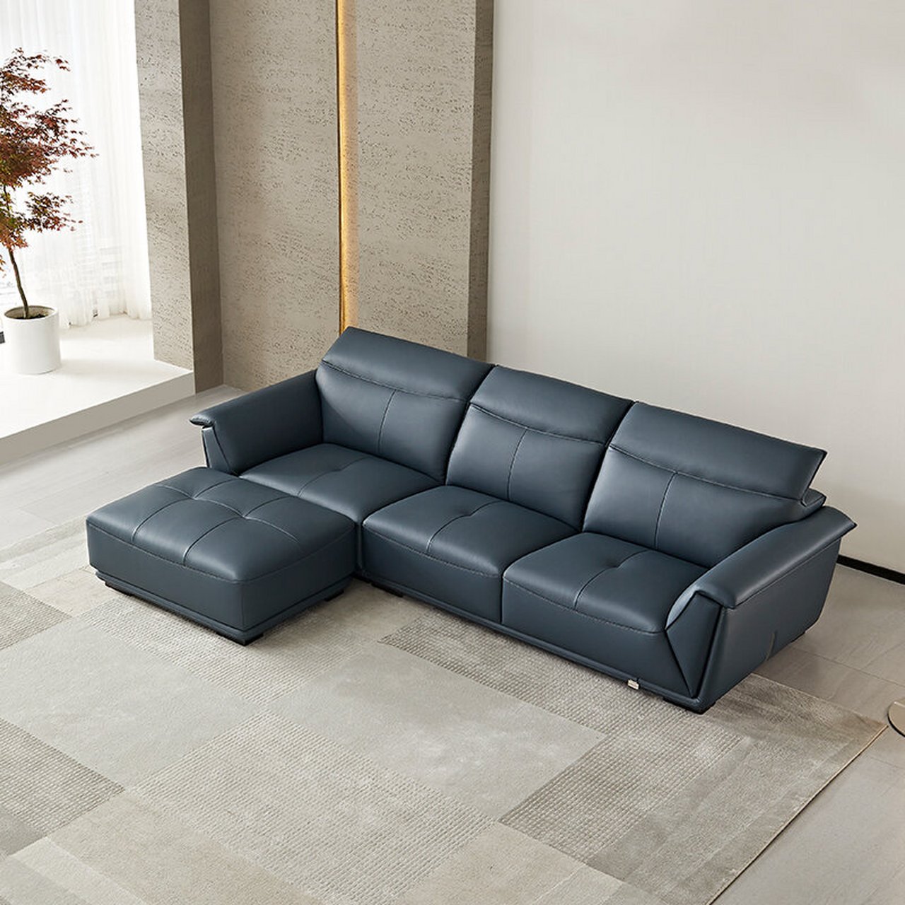 全友家居欧式简奢皮沙发22772b 在悠闲的假日午后 慵懒地赖在沙发的