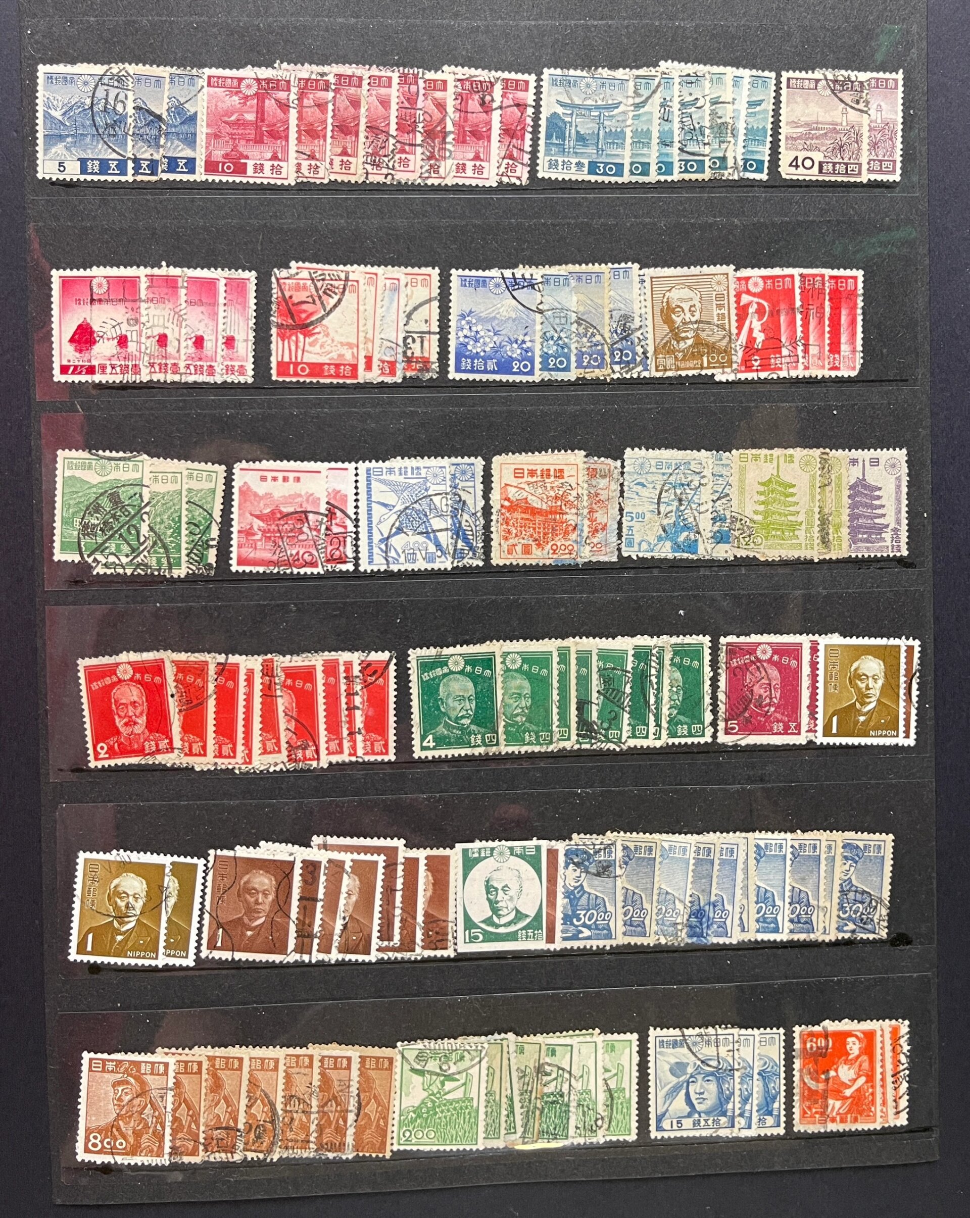 五千枚左右日本老邮票一起走 这些日本老邮票 都是1890年代左右 至上