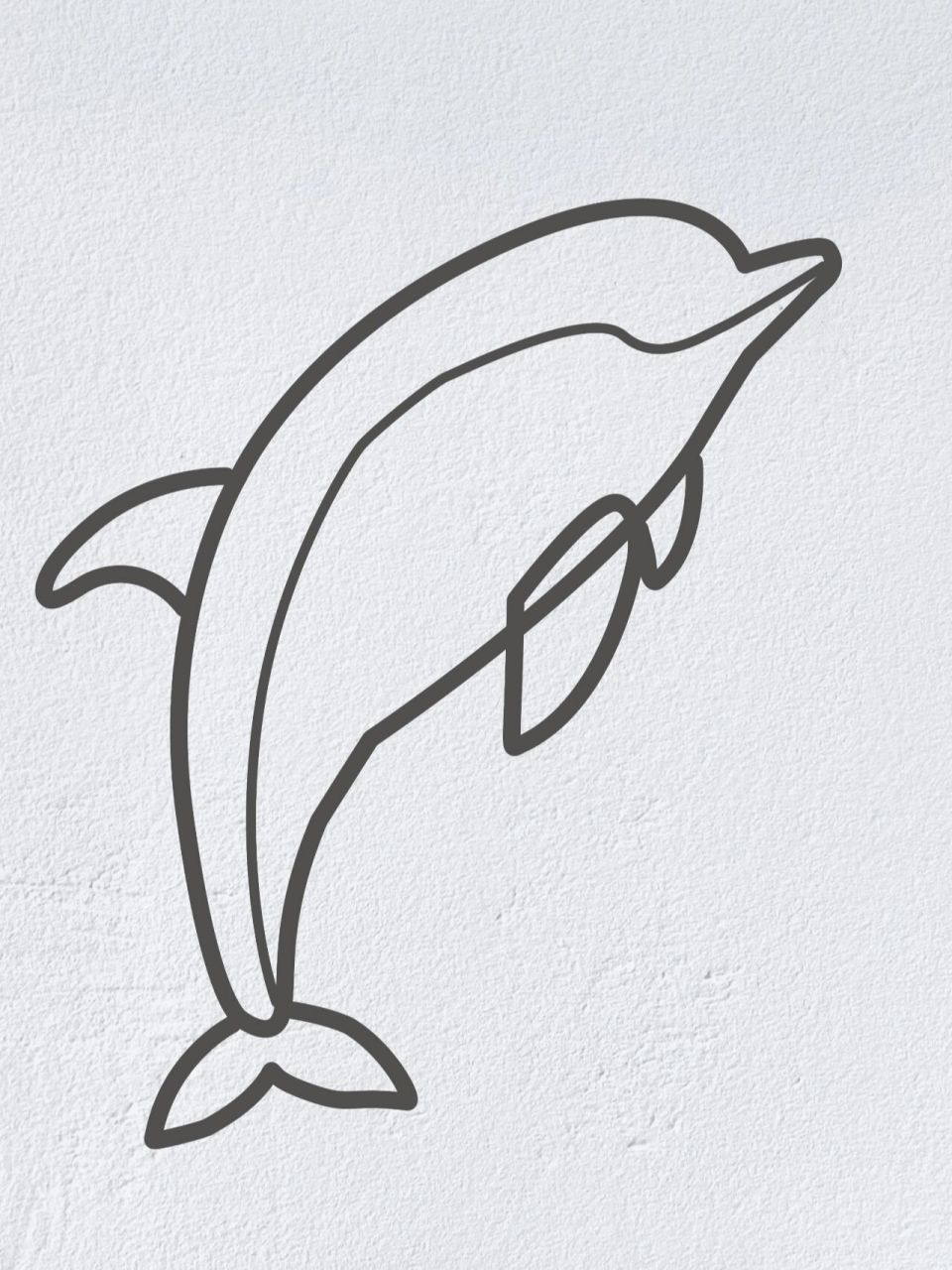 海豚简笔画步骤图图片