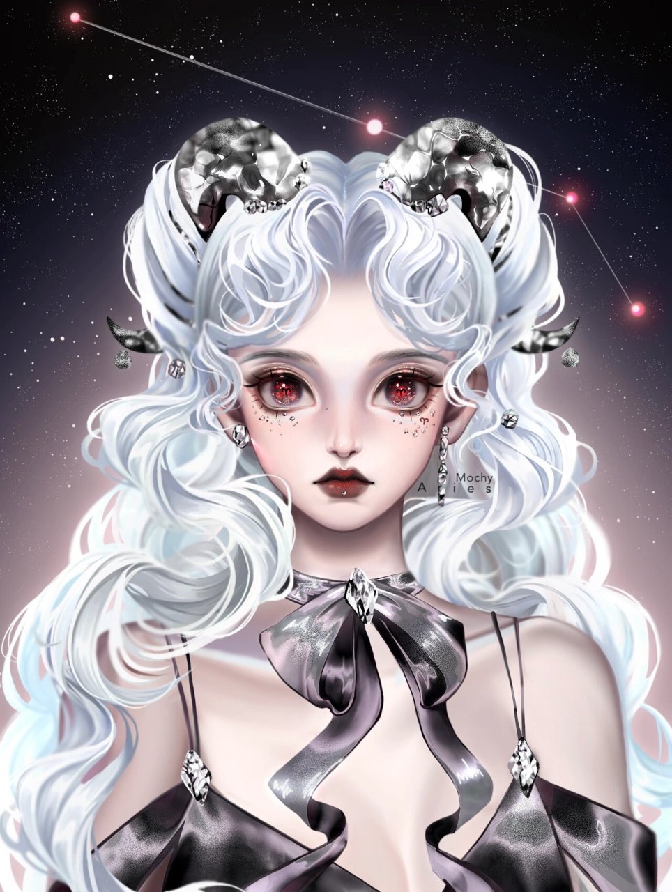 【至暗璀璨|暗黑星座系列|白羊座】 这是一个新系列, 希望能画完十二