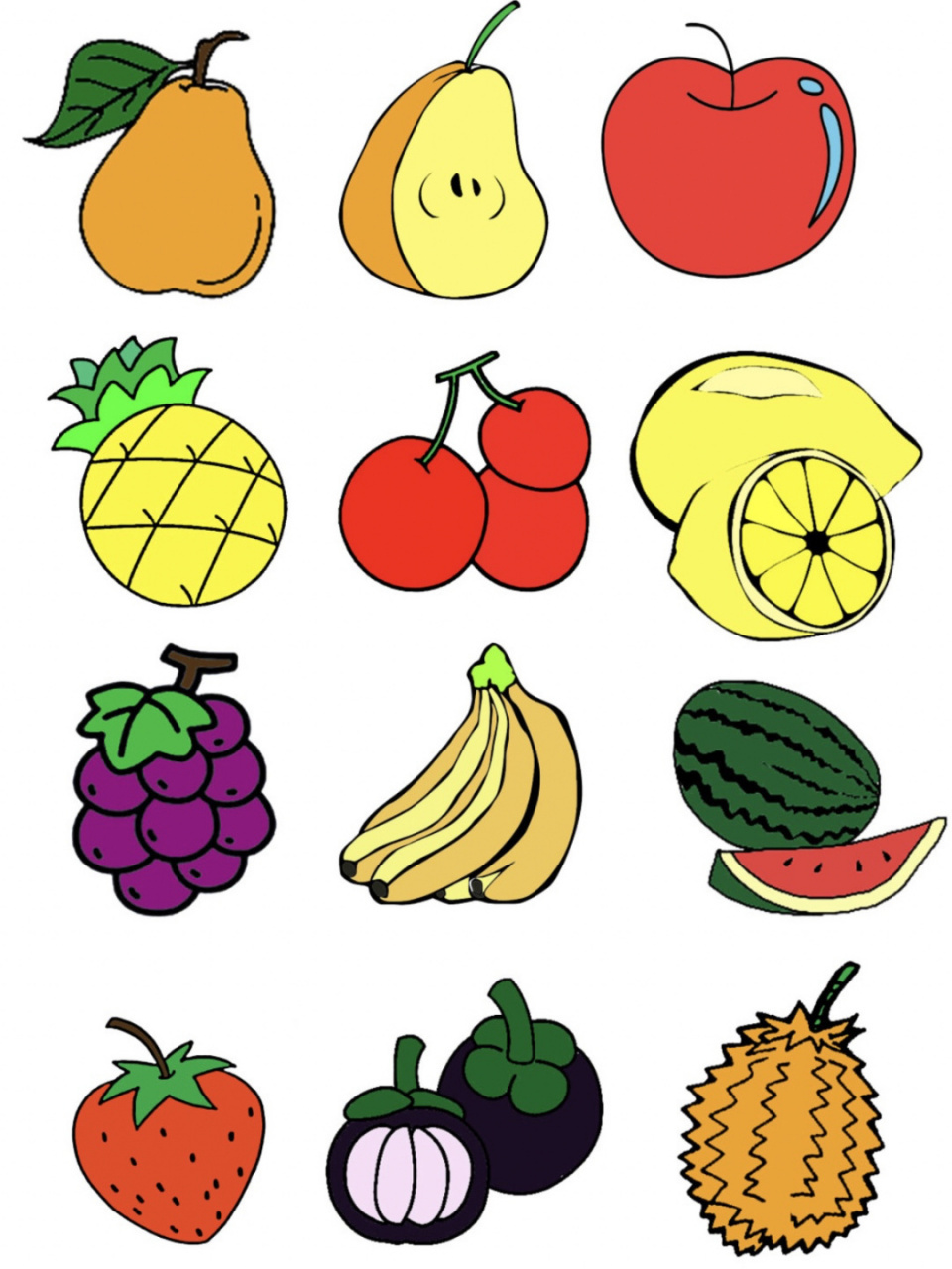 水果数量图片简笔画图片