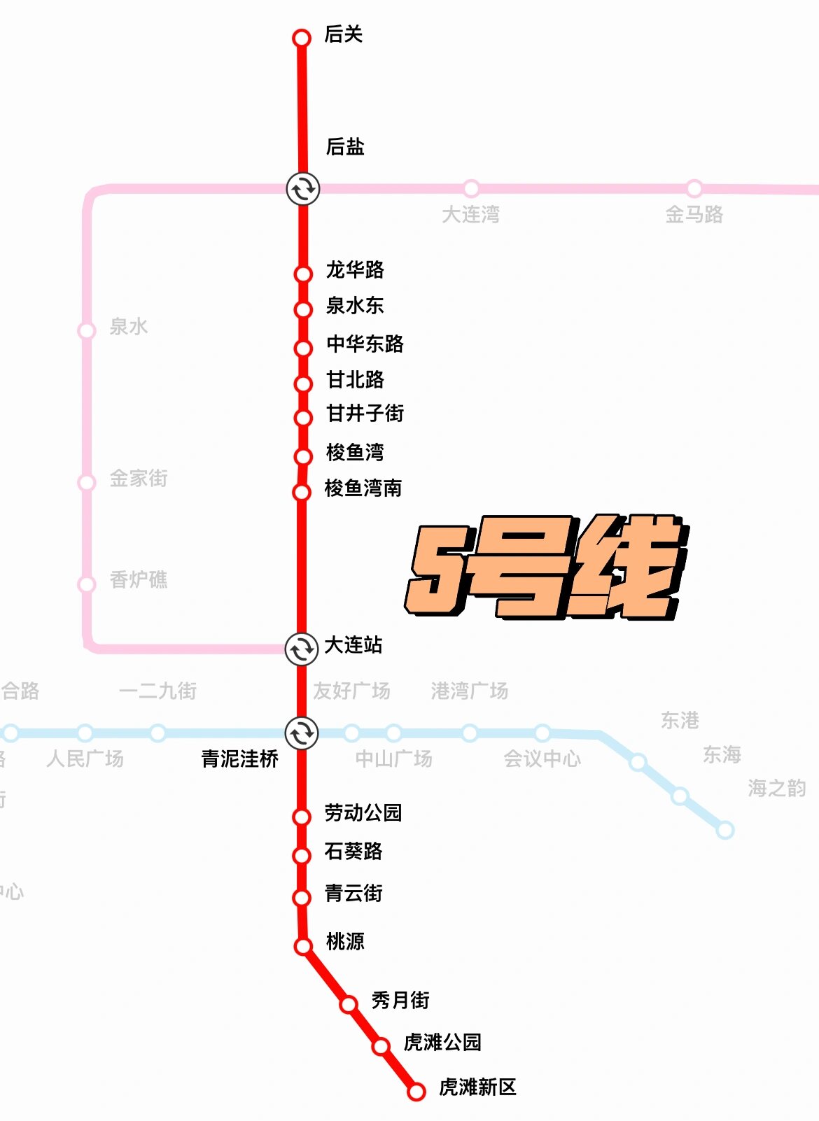 大连地铁(轨道交通)运营线路图一览