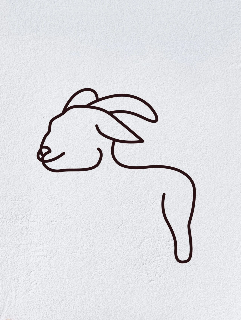 画山羊简单图片