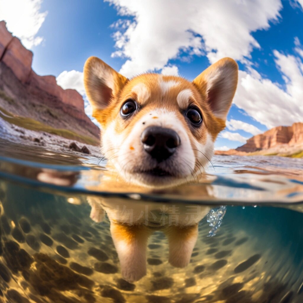 短腿小柯基来游泳啦98 别看我腿短游得可快了呢