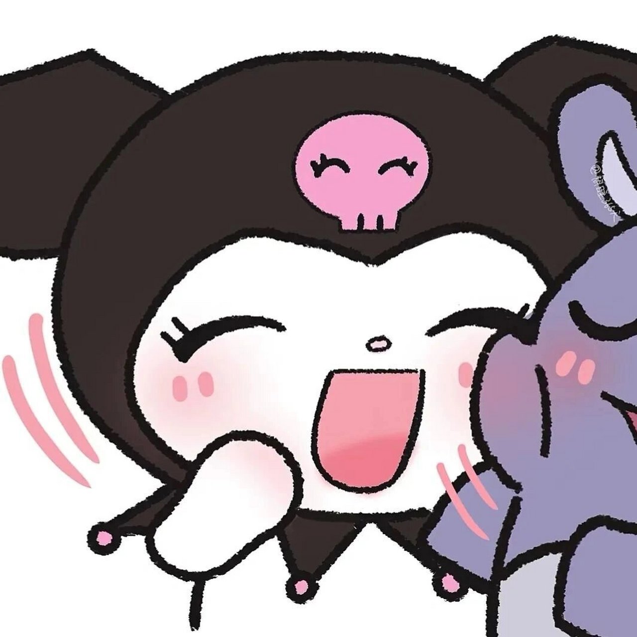 库洛米情头分享来喽 也太太太可爱了吧#头像分享# #情头# #情侣头像