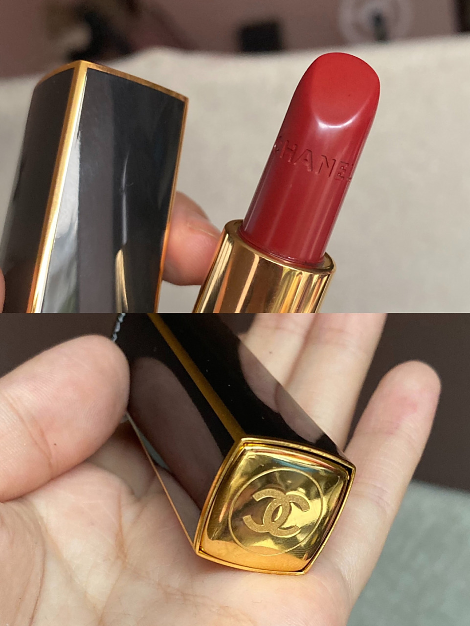 晚上po一根香奈儿新品的那只#857 天呐!比847更显白更深红酒的颜色!