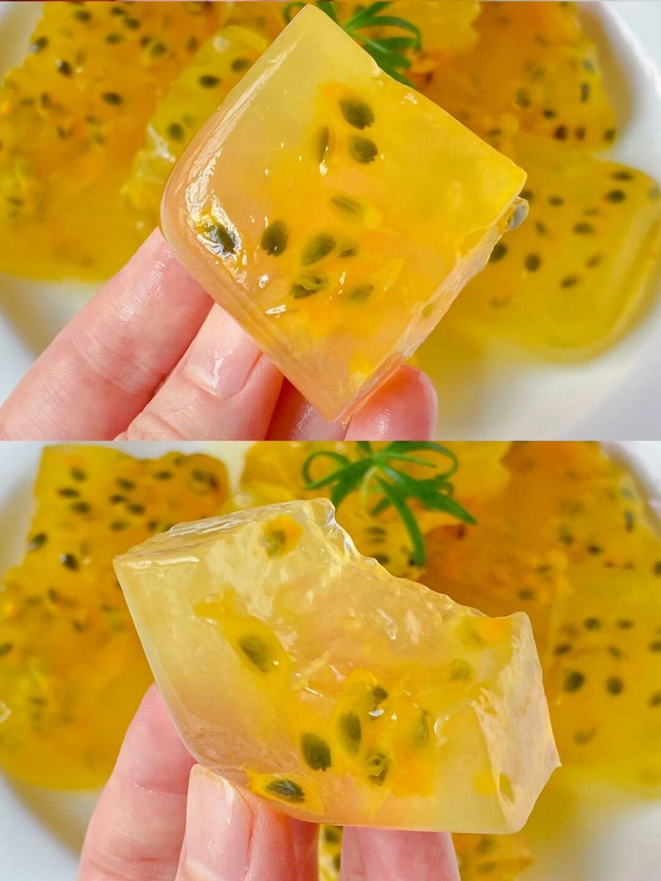 [期待][期待]今天安排了百香果果冻97酸酸甜甜,冰冰凉凉,好吃又解馋