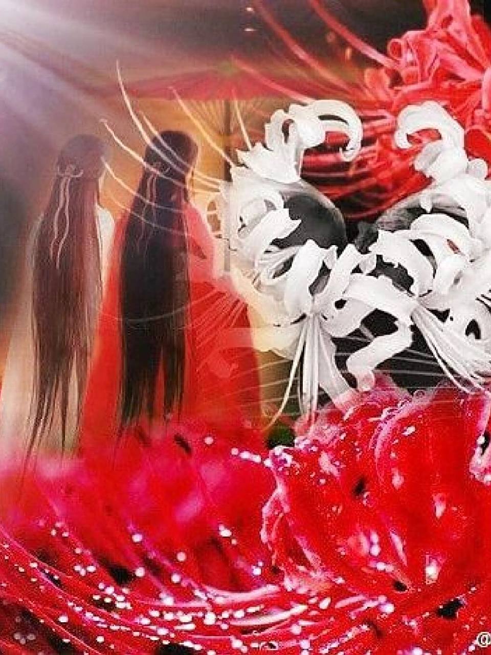 唯美彼岸花头像 红色彼岸又名曼珠沙华,往生花,是开在黄泉路上的红色