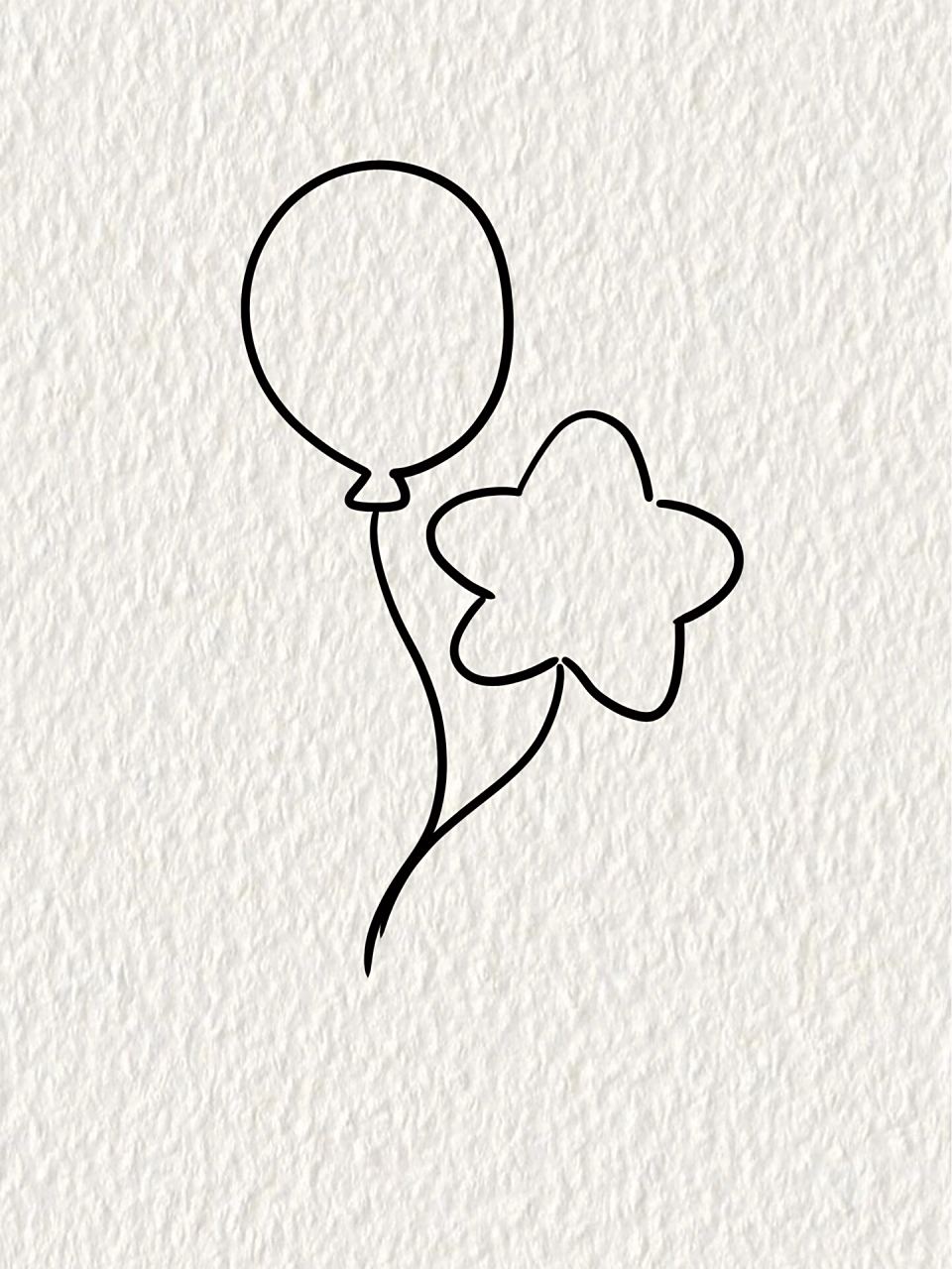 零基础简笔画|氛围感气球画法 打造各种氛围必不可缺的小装饰画