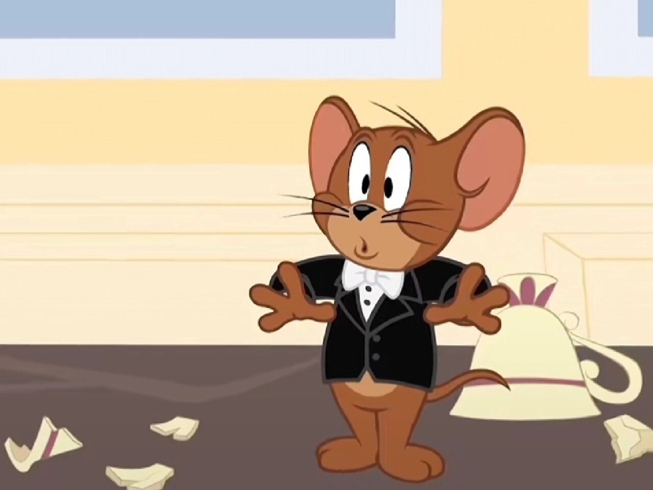 早啊!光屁股穿西装的小杰瑞!