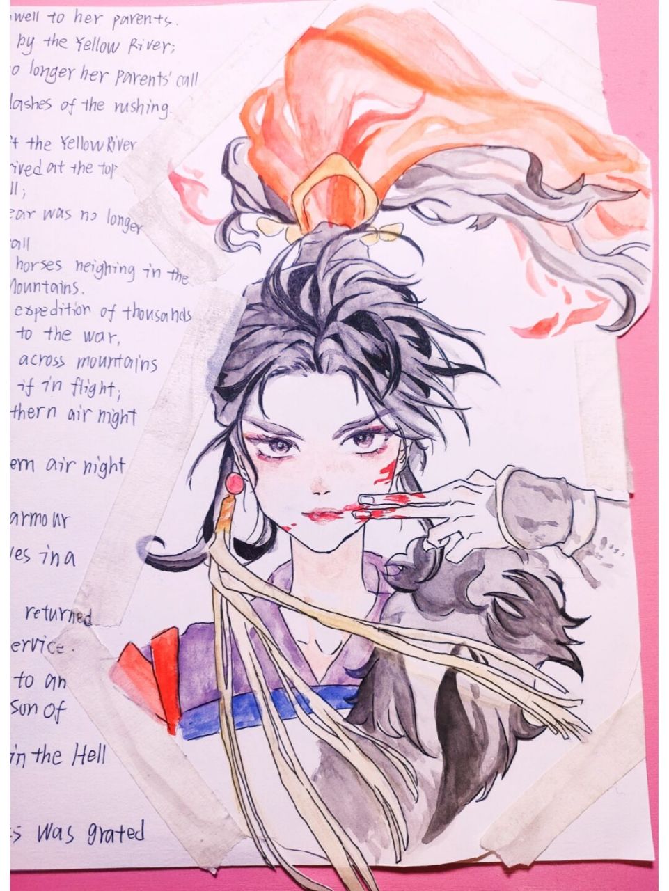 英语故事小报,木兰诗 我知道我很水字也很丑 临摹,不是原创 只要我不