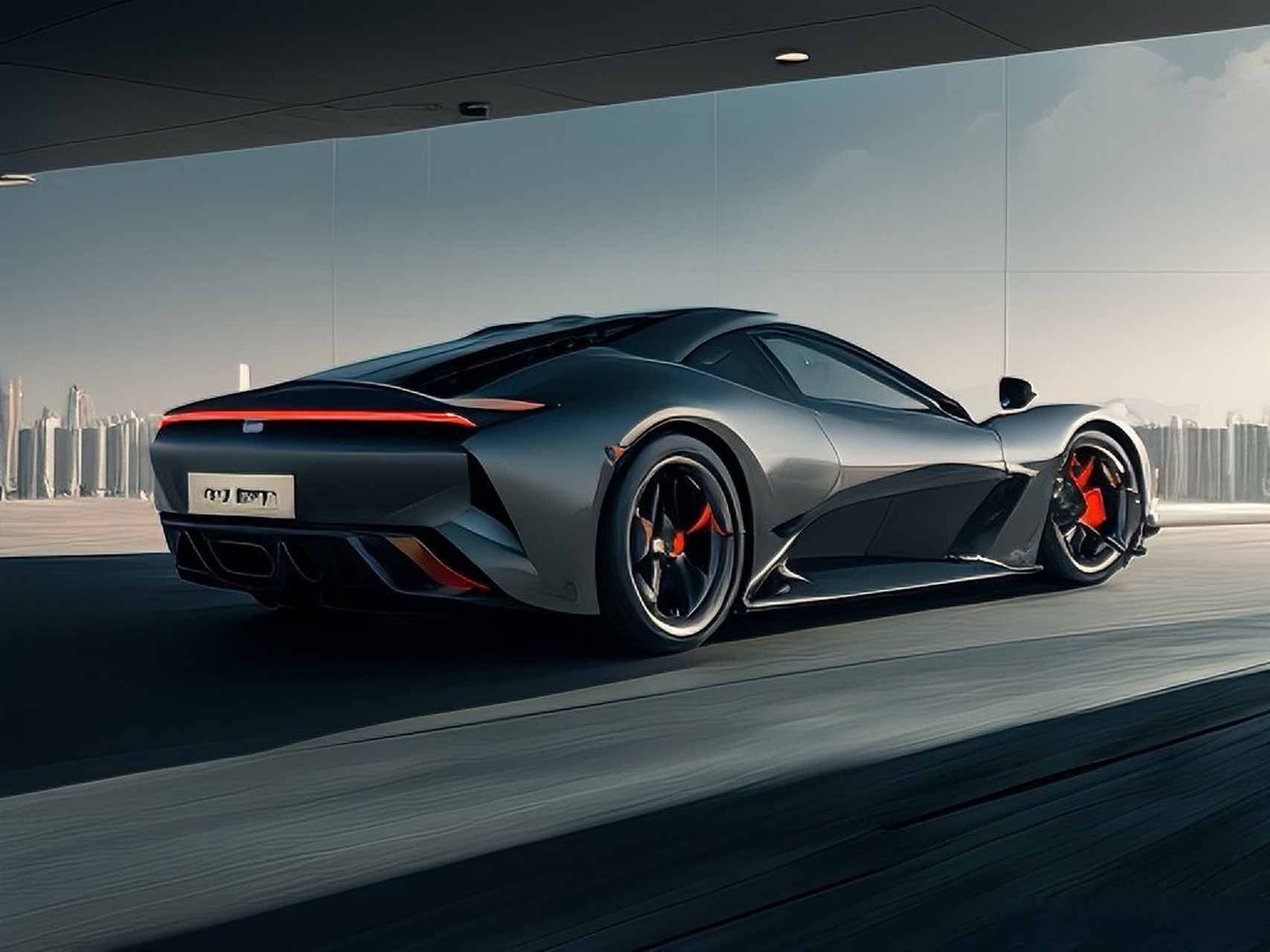 07炫酷跑车,现代都市的炫酷焦点99  一辆流线型跑车00静静停驻