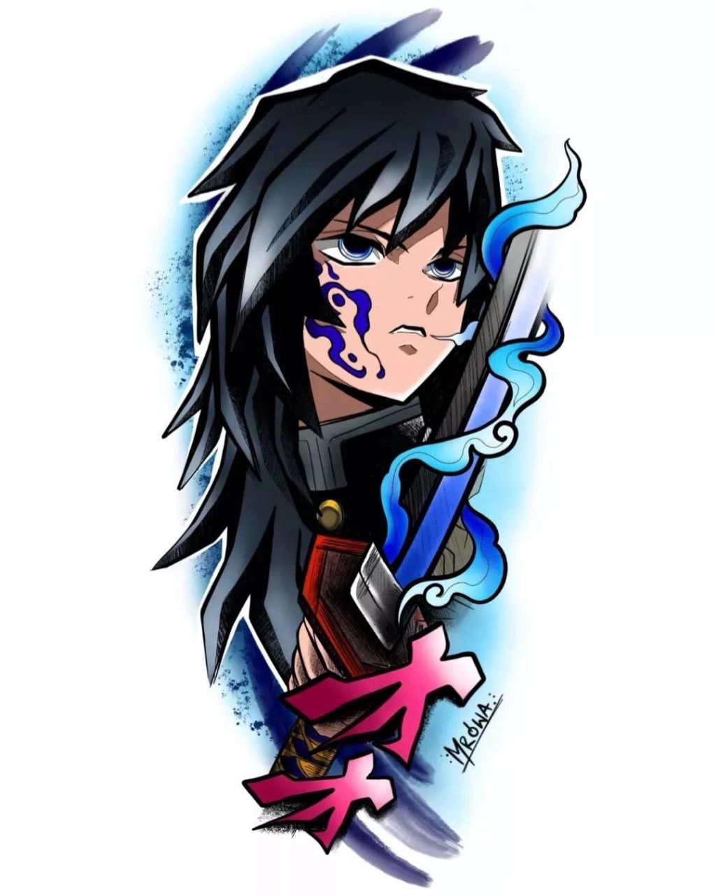 卡通小臂纹身手稿|日漫画卡通纹身 漫画卡通小臂纹身#卡通纹身# #纹身