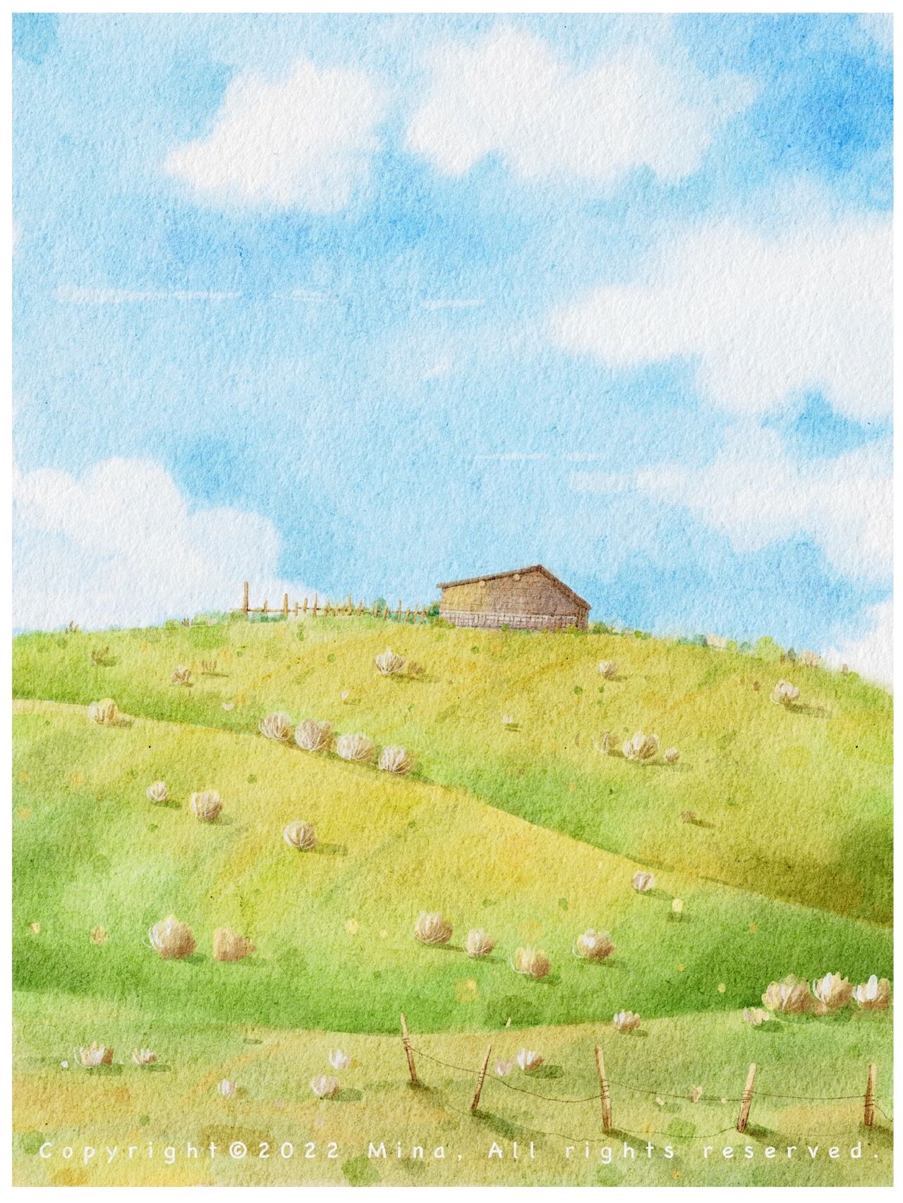 水彩风景|治愈系夏日小风景6图 🌱|迎着盛夏的热情生长,让我们都活