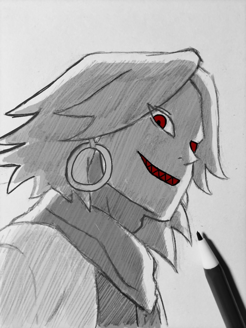 【刺客伍六七】赤牙 手绘附详细过程 阴影及眼睛上色:medibang paint