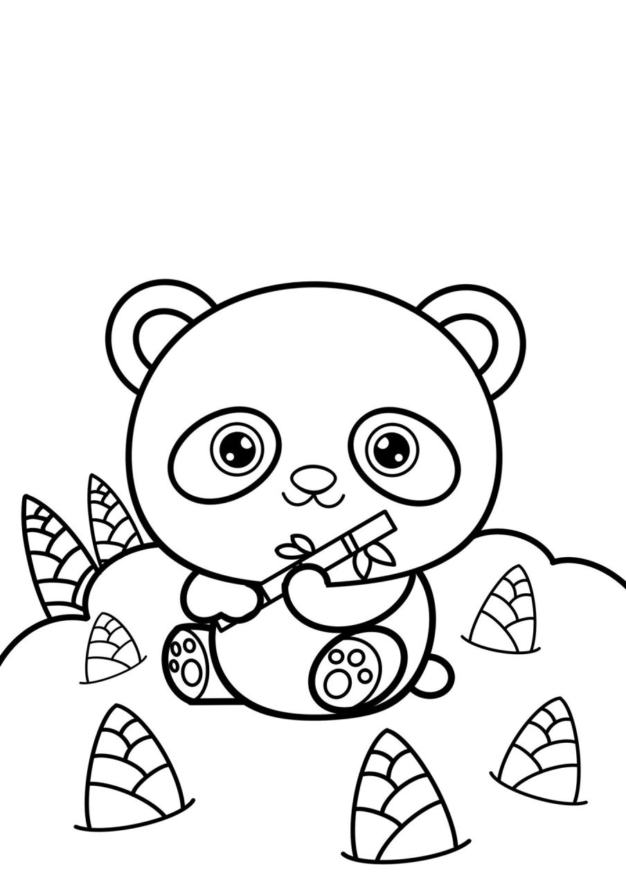 大熊猫简笔画来啦 萌萌的熊猫简笔画教程,爱吃竹子的国宝大熊猫创意画