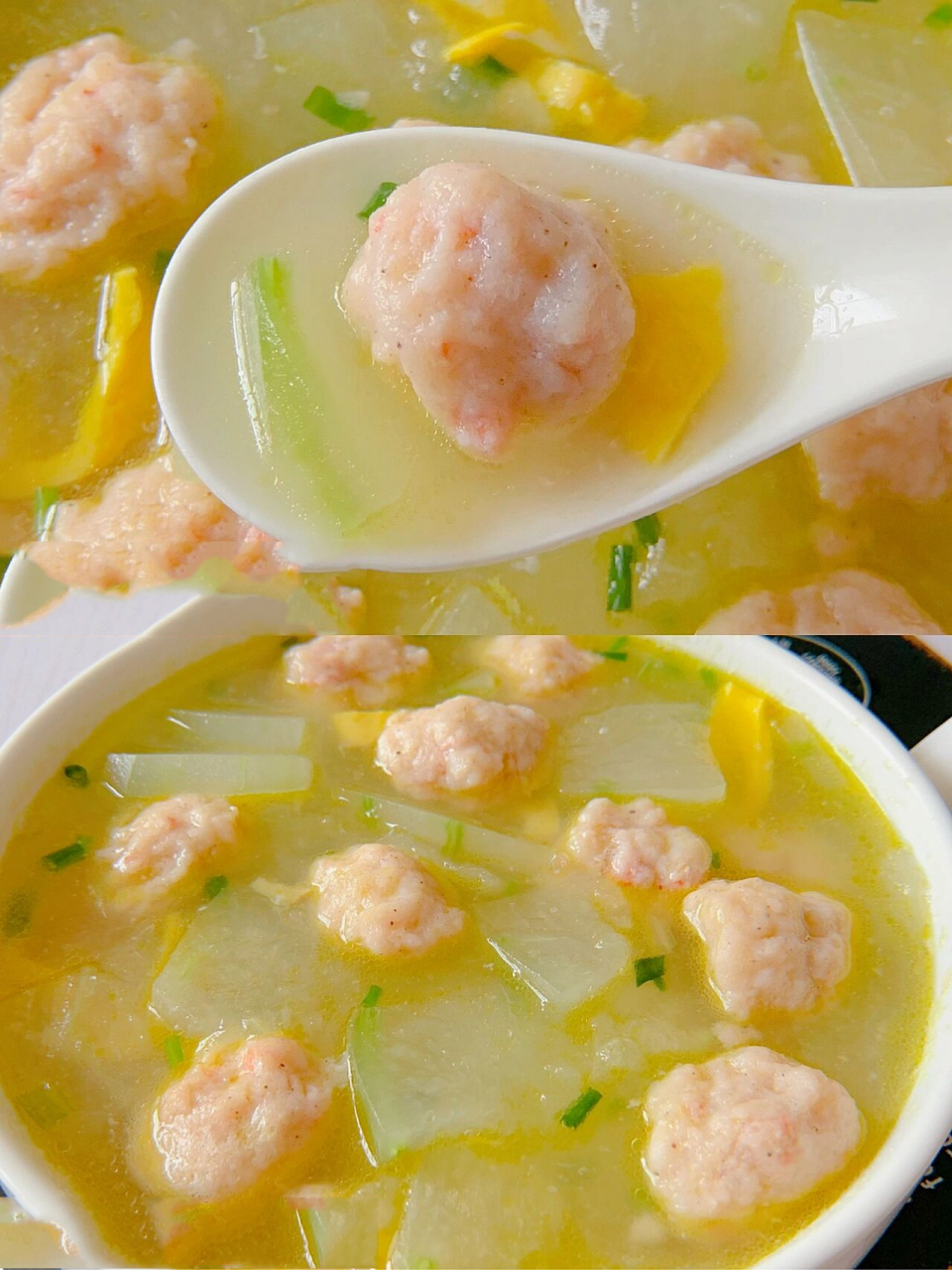 鲜美又低脂,吃不胖的冬瓜虾滑汤~   9393今天分享超好喝的冬瓜