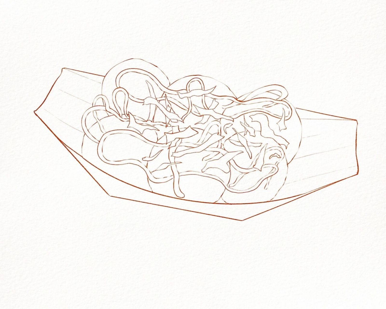 章鱼小丸子手绘分享(步骤图) 可以一直一直吃的章鱼小丸子95 铺色