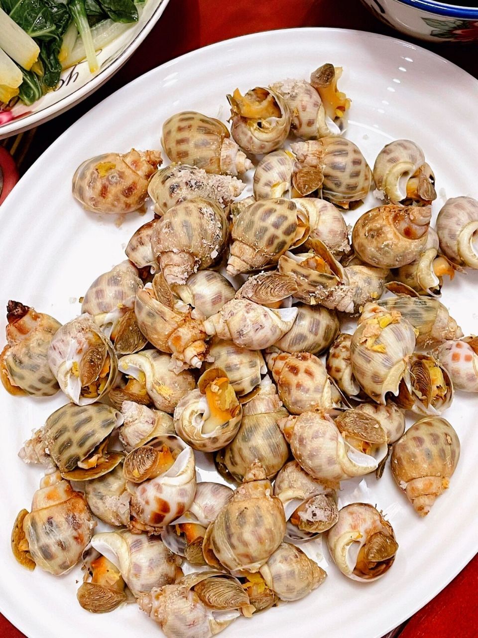 美女厨房get盐焗花螺新做法7358215好评预警 90盐焗花螺 备