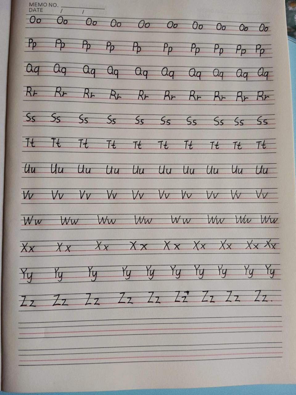 英语衡水体26个字母 英语衡水体26个字母