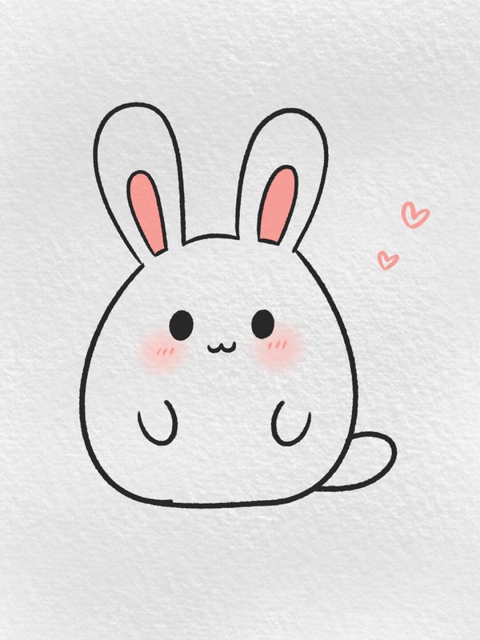 小兔子简笔画表情包图片