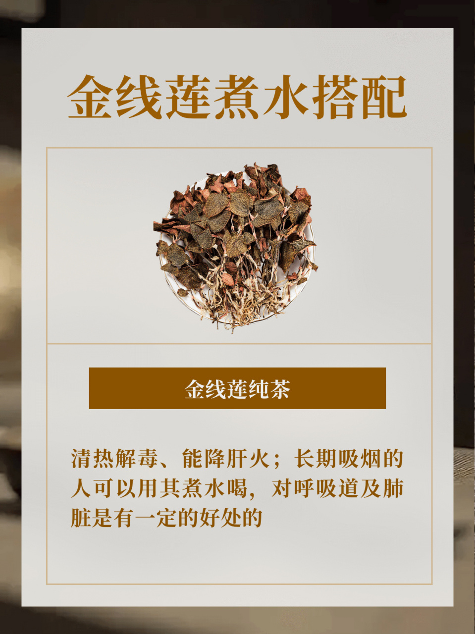金线莲有效搭配,让您的身体更加健康自在  	 金线莲别名金线兰,金线草