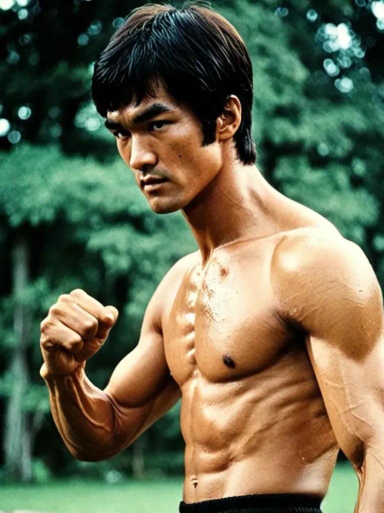 李小龙的功夫有多厉害,他单手二指俯卧撑,30秒内能做出一百个!