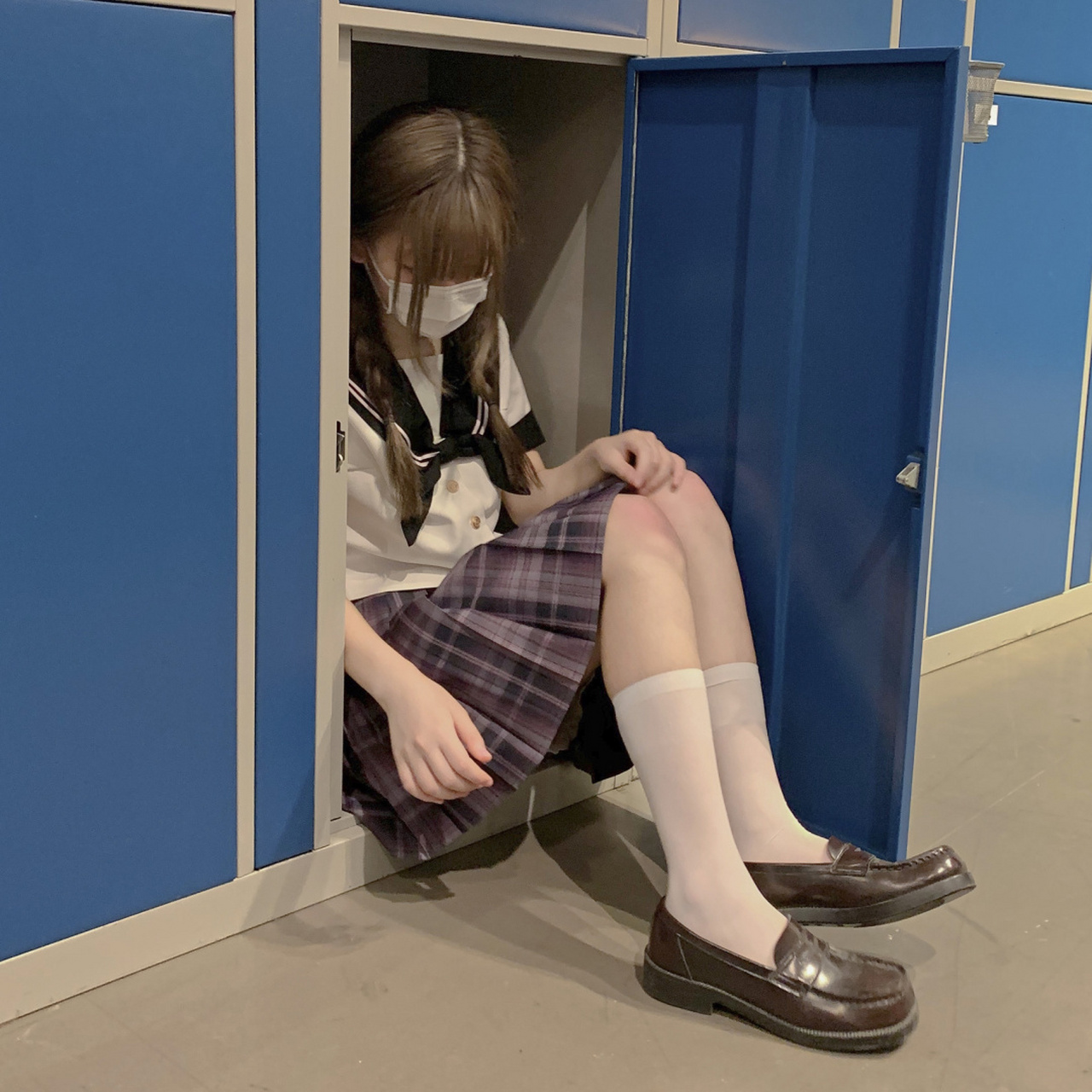 紫色真的很有内味儿 	 格裙:啦啦酱jk-魔法少女 #jk女孩出没