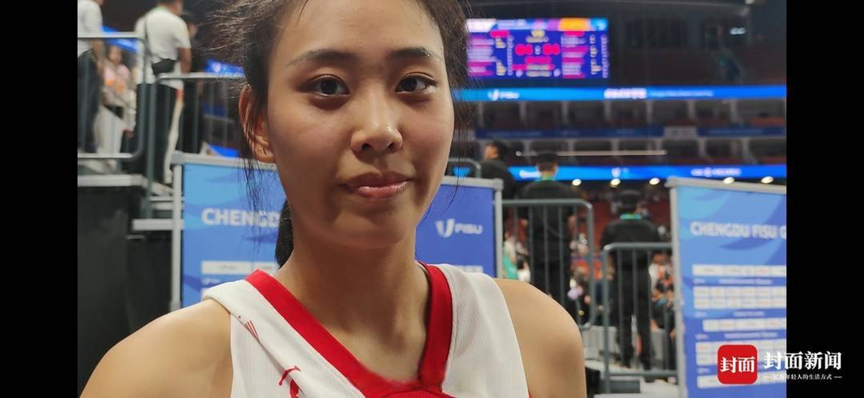 【中国女篮挺进四强 #唐子婷说要脚踏实地一步一步来#】#成都大运会看