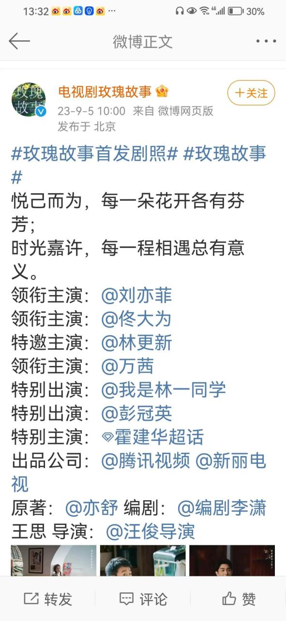 又一部大制作电视剧《玫瑰故事》首发剧照  根据香港作家亦舒的小说