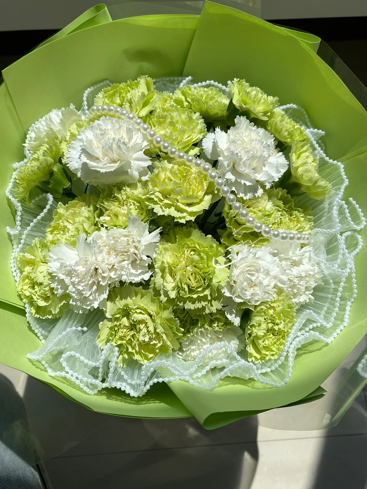 绿色康乃馨真的太高级了!