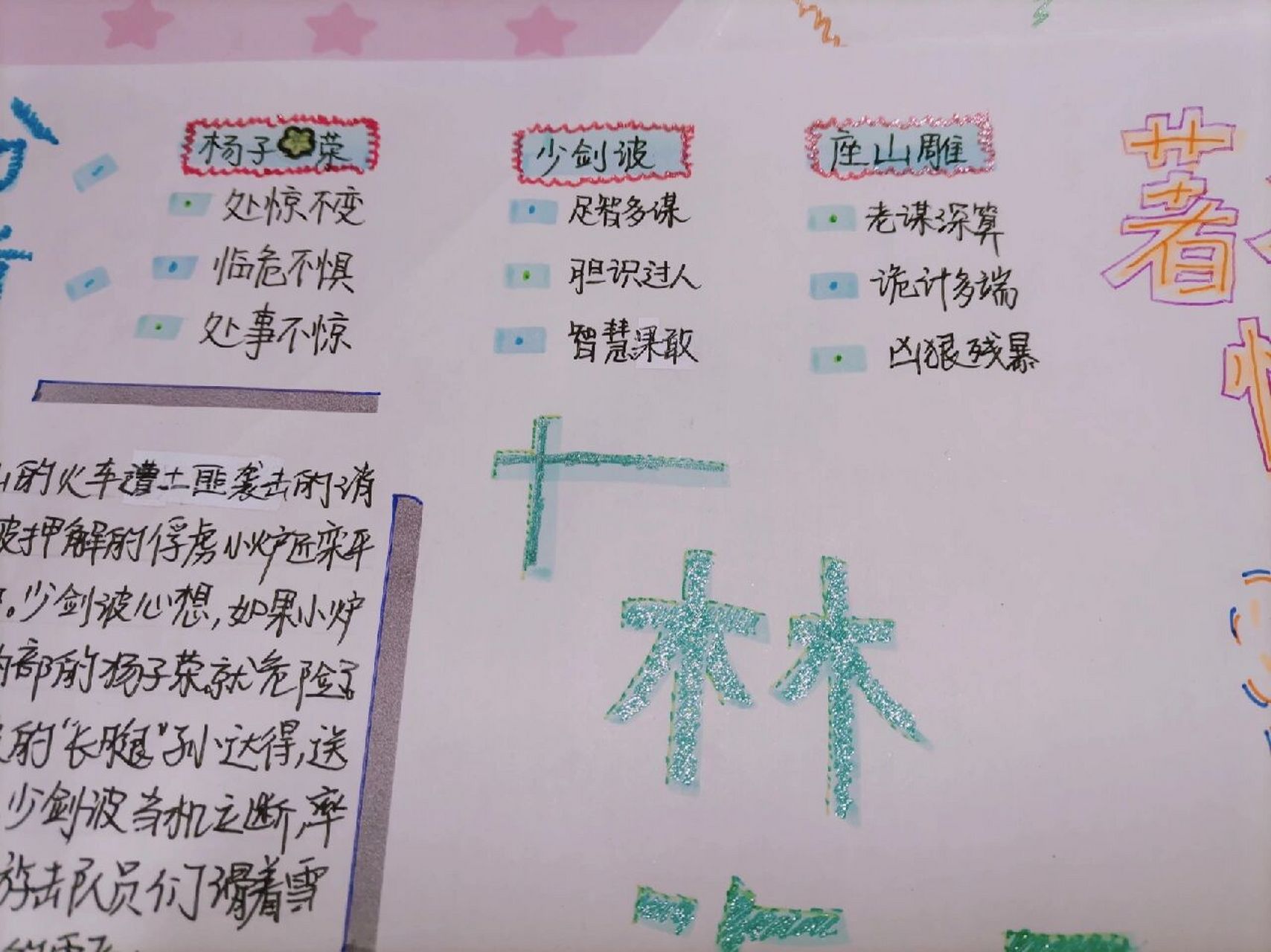 《林海雪原》手抄报 不好意思啊,小们 照片里面参杂了初稿和改版后的