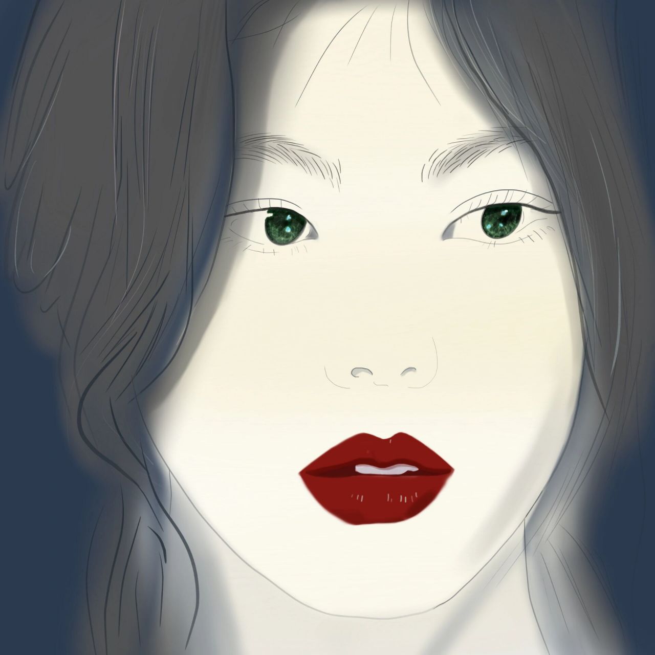 又是get金敏喜颜值的一天 半夜……画画……晚安