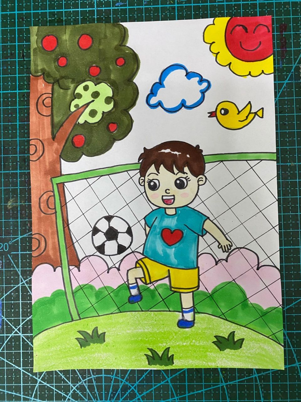 儿童画大全足球比赛图片