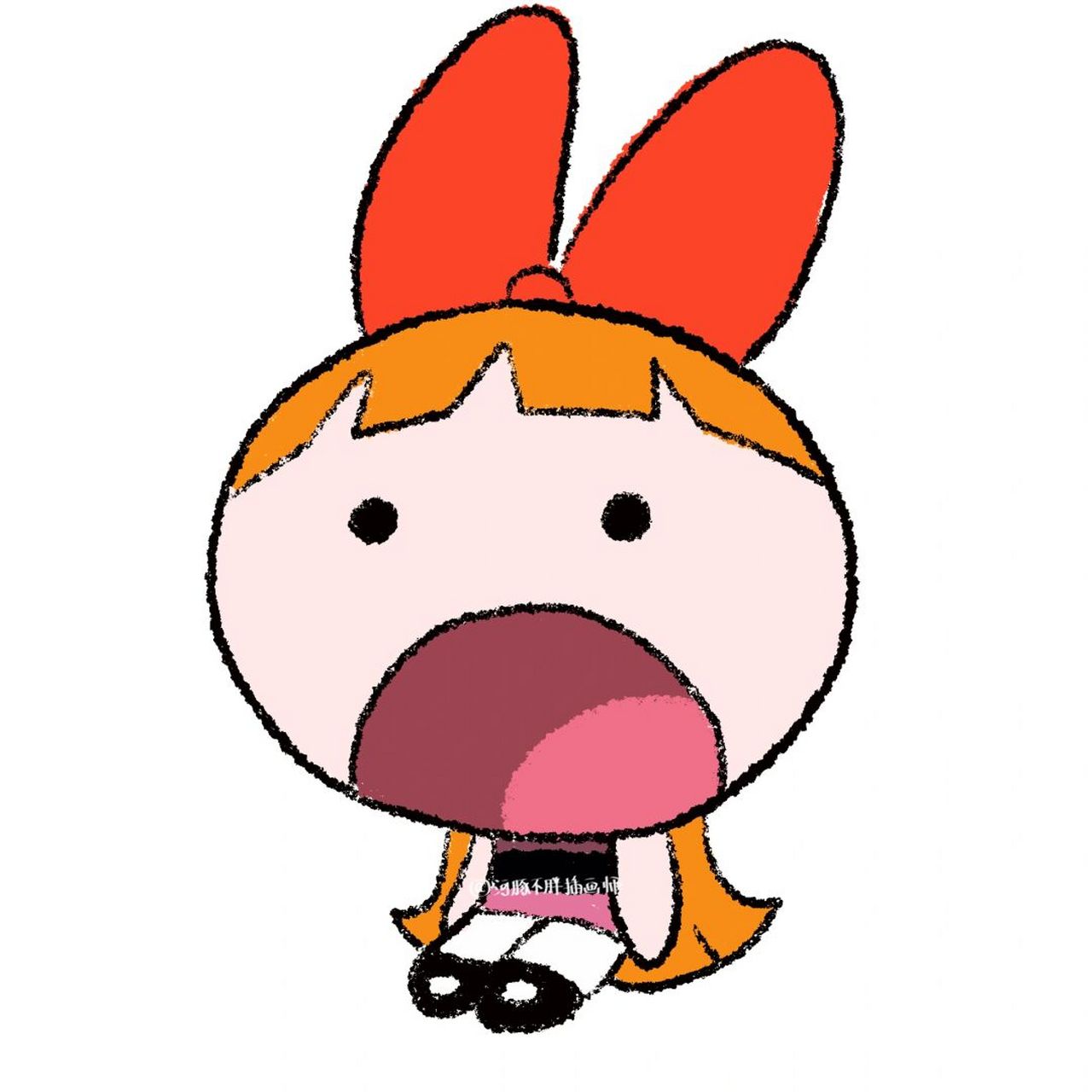 飞天小女警可爱头像 好开心!画到飞天小女警了!