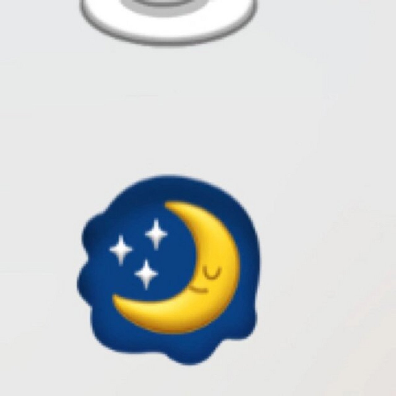 玩了这么多年微信,才发现这个晚安表情上月亮是有脸的