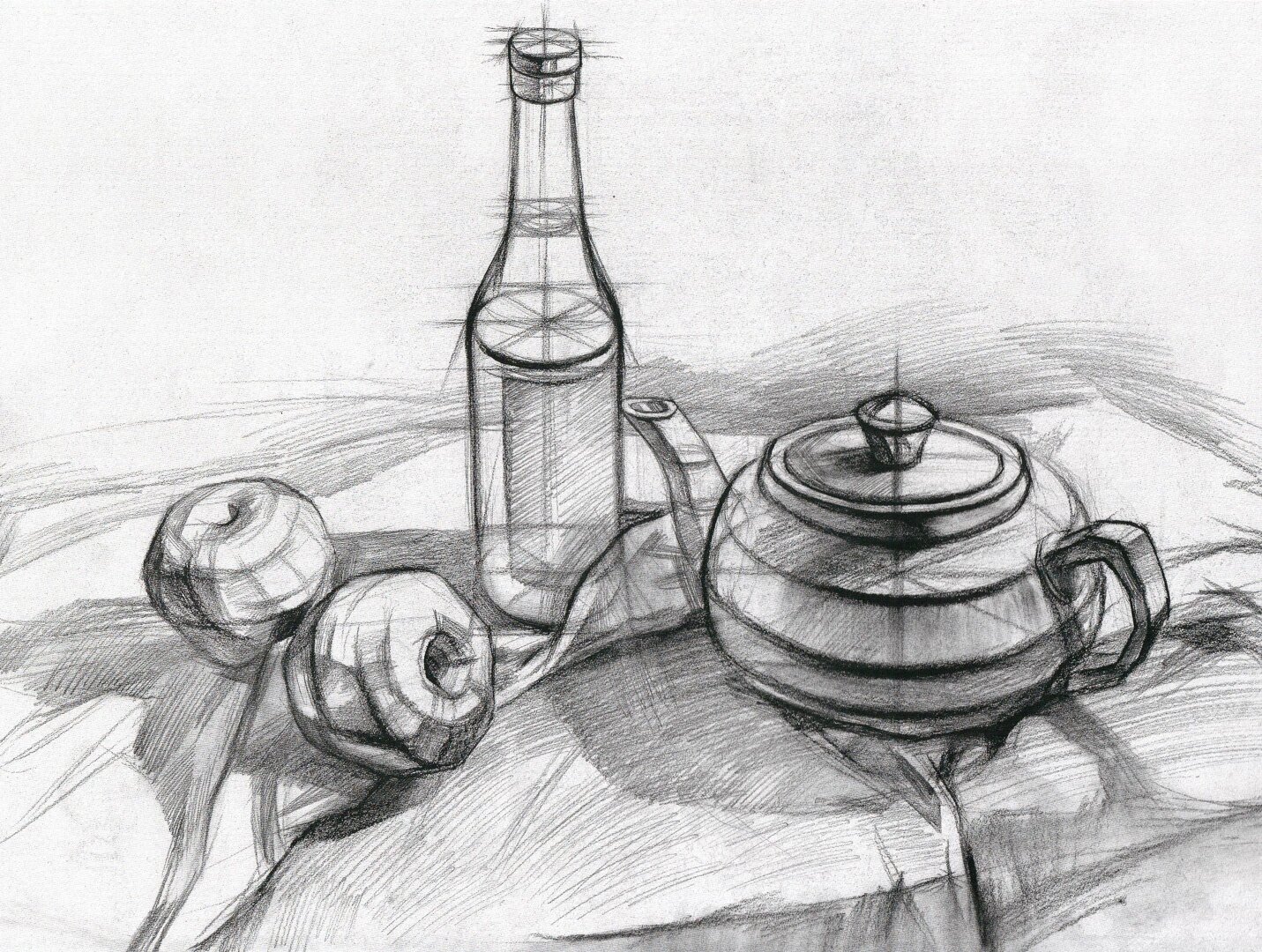 素描静物组合丨结构篇 96关注我,每天都有绘画干货分享 96本笔记