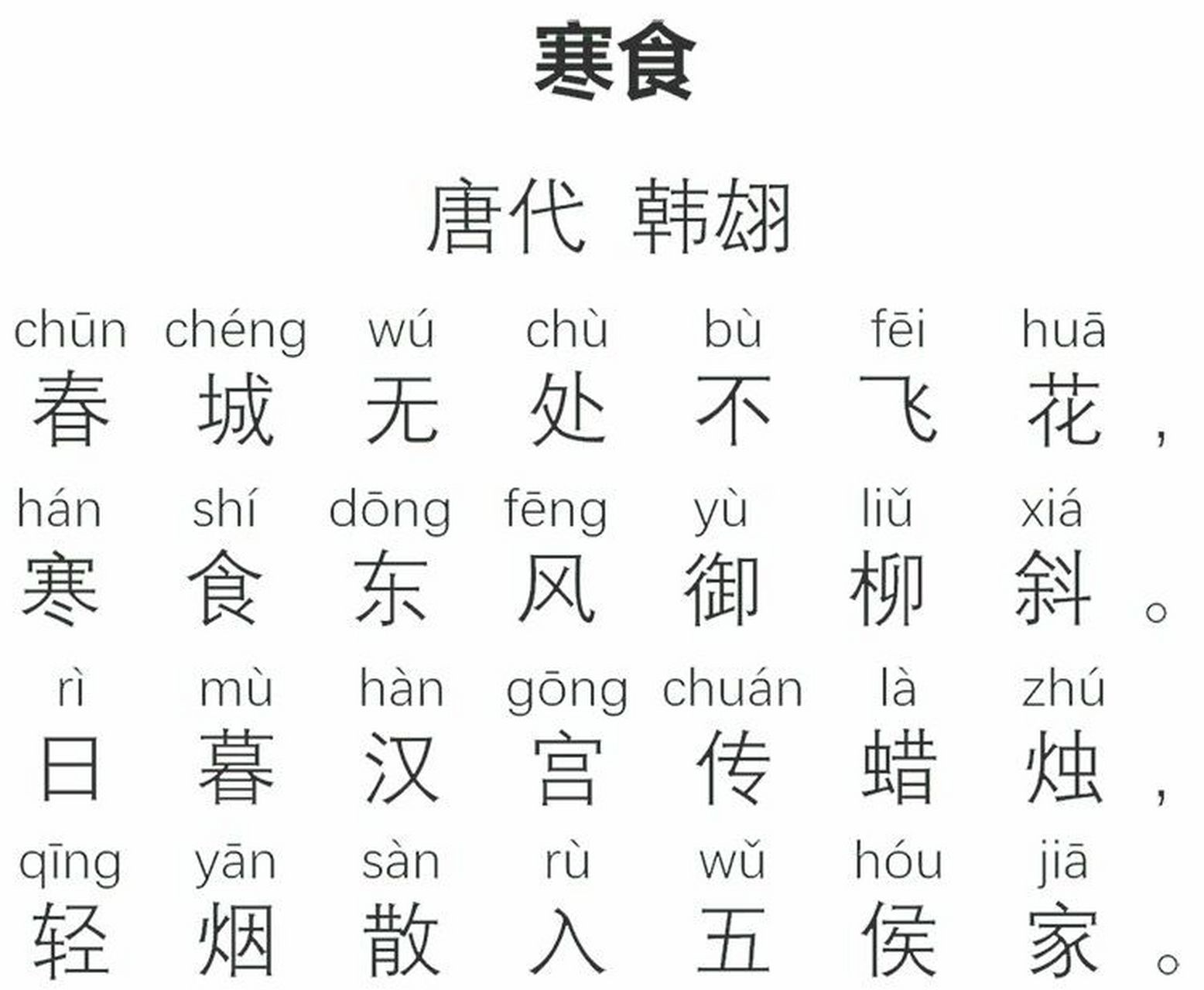唐·韩翃 诗词讲解: 暮春时节,长安城处处柳絮飞舞,落红无数,寒食节