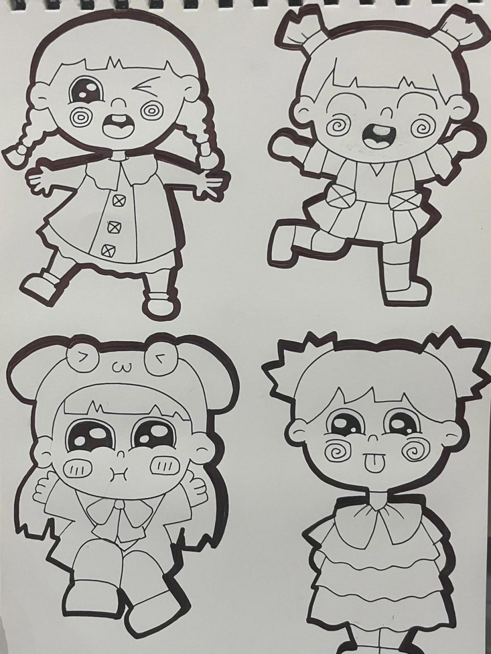 超级可爱de人物简笔画^_^ 幼师考编素材 儿童画人物素材96